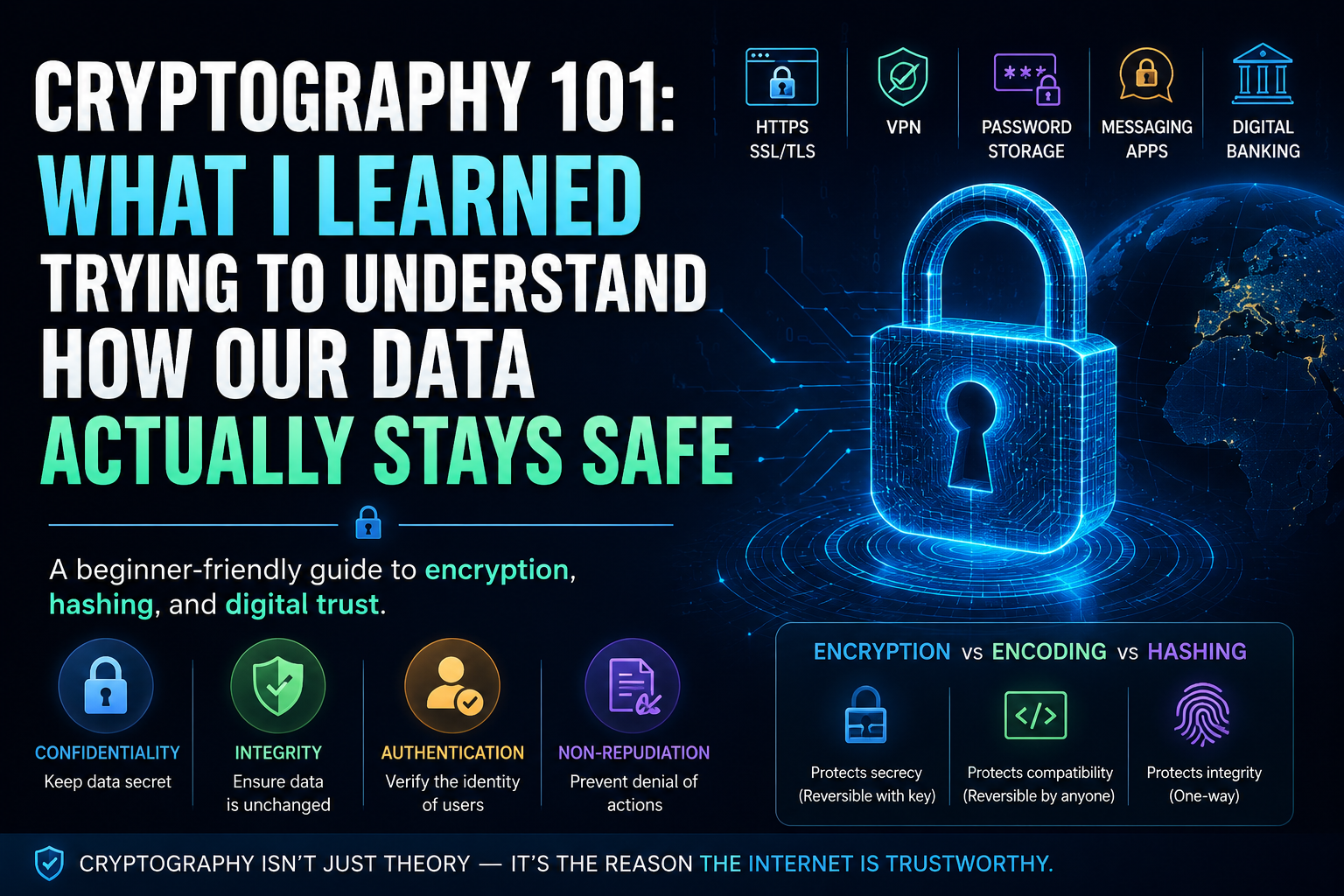 Cryptography 101: What I Learned Trying to Understand How Our Data Actually Stays Safe