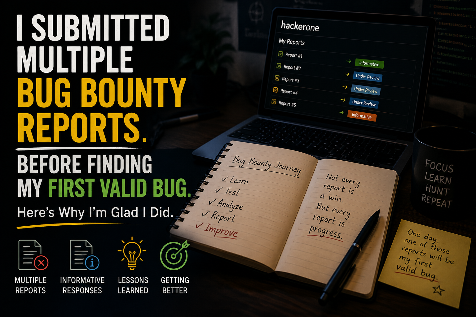 # I Submitted Multiple Bug Bounty Reports Before Finding My First Valid Bug.
