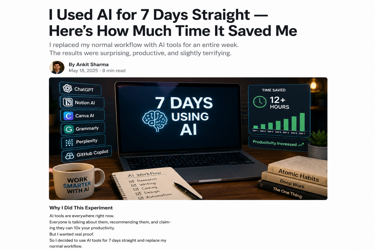 I Used AI for 7 Days Straight — Here’s How Much Time It Saved Me