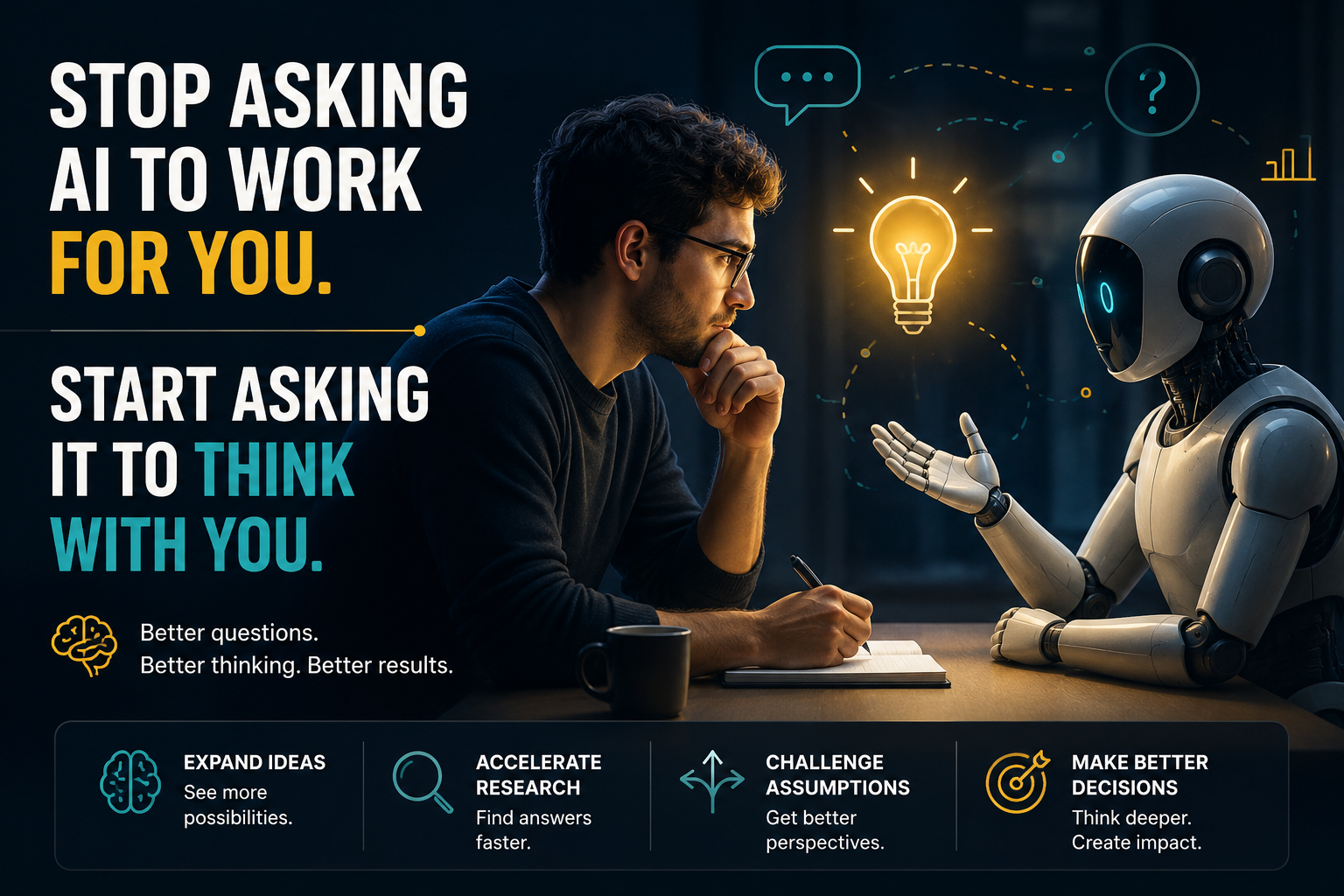 Stop Asking AI to Work for You. Start Asking It to Think With You.
