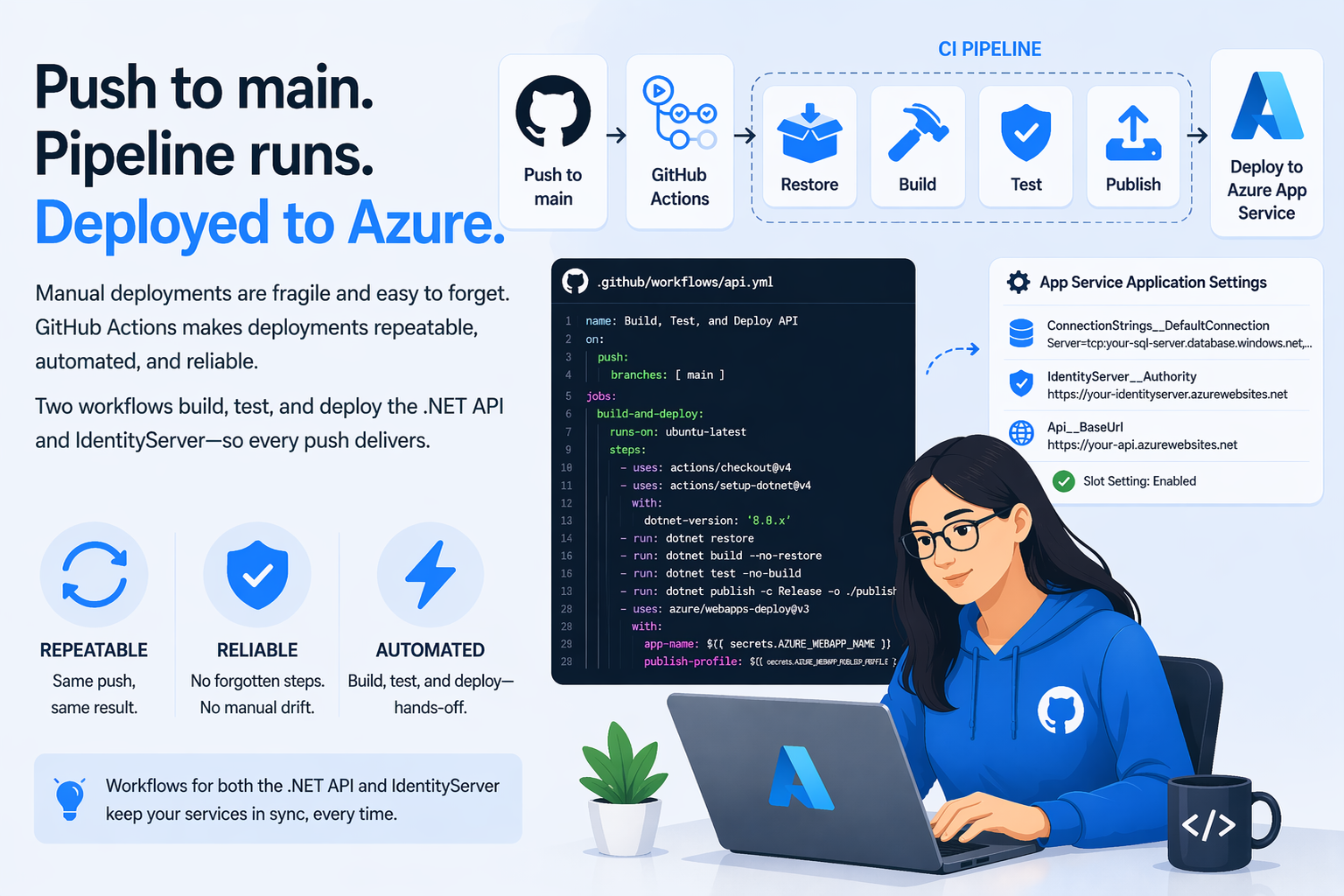 Deploy .NET API and IdentityServer to Azure App Service