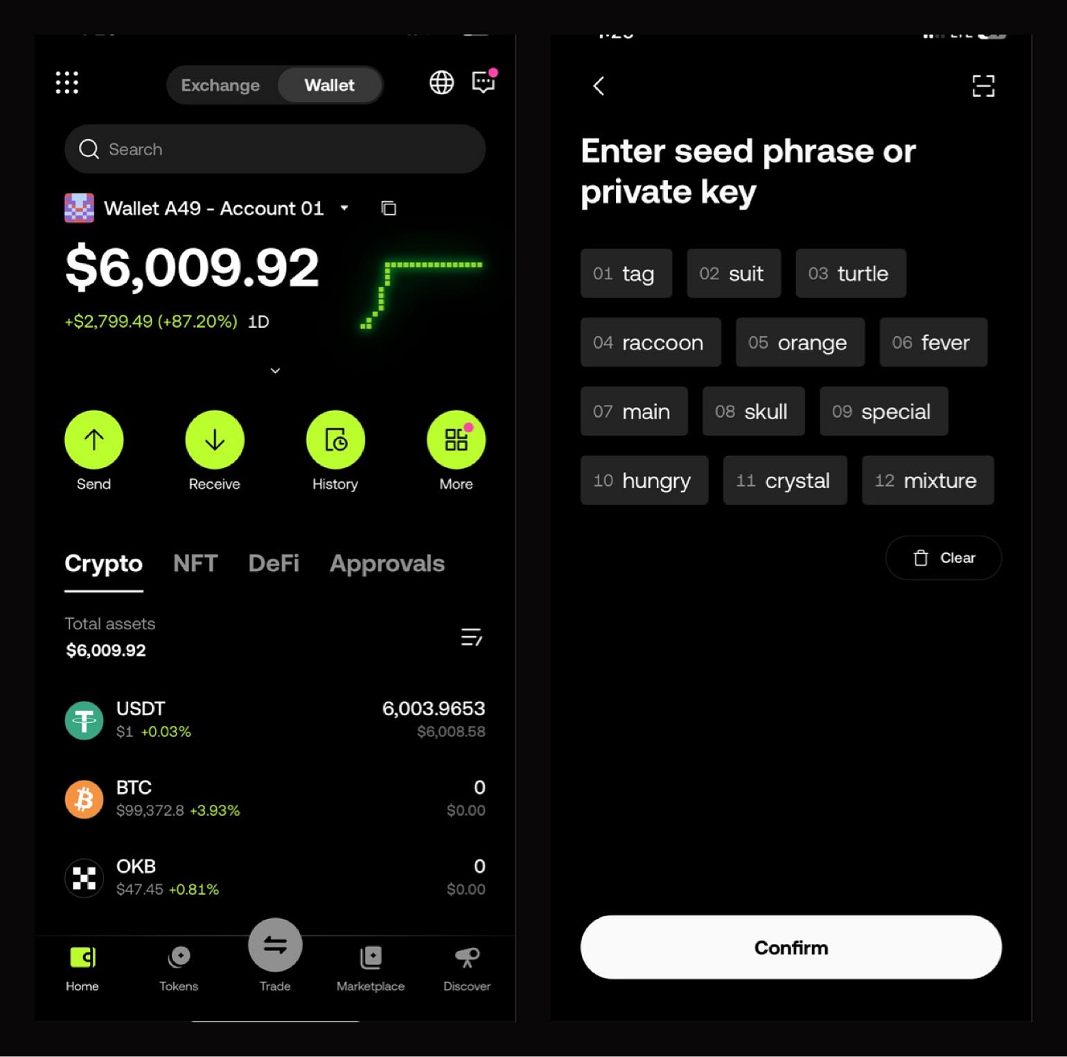 Gift 6,000 USDT Blockchain Trc20 for you u can use (Okx wallet-safepalwallet)