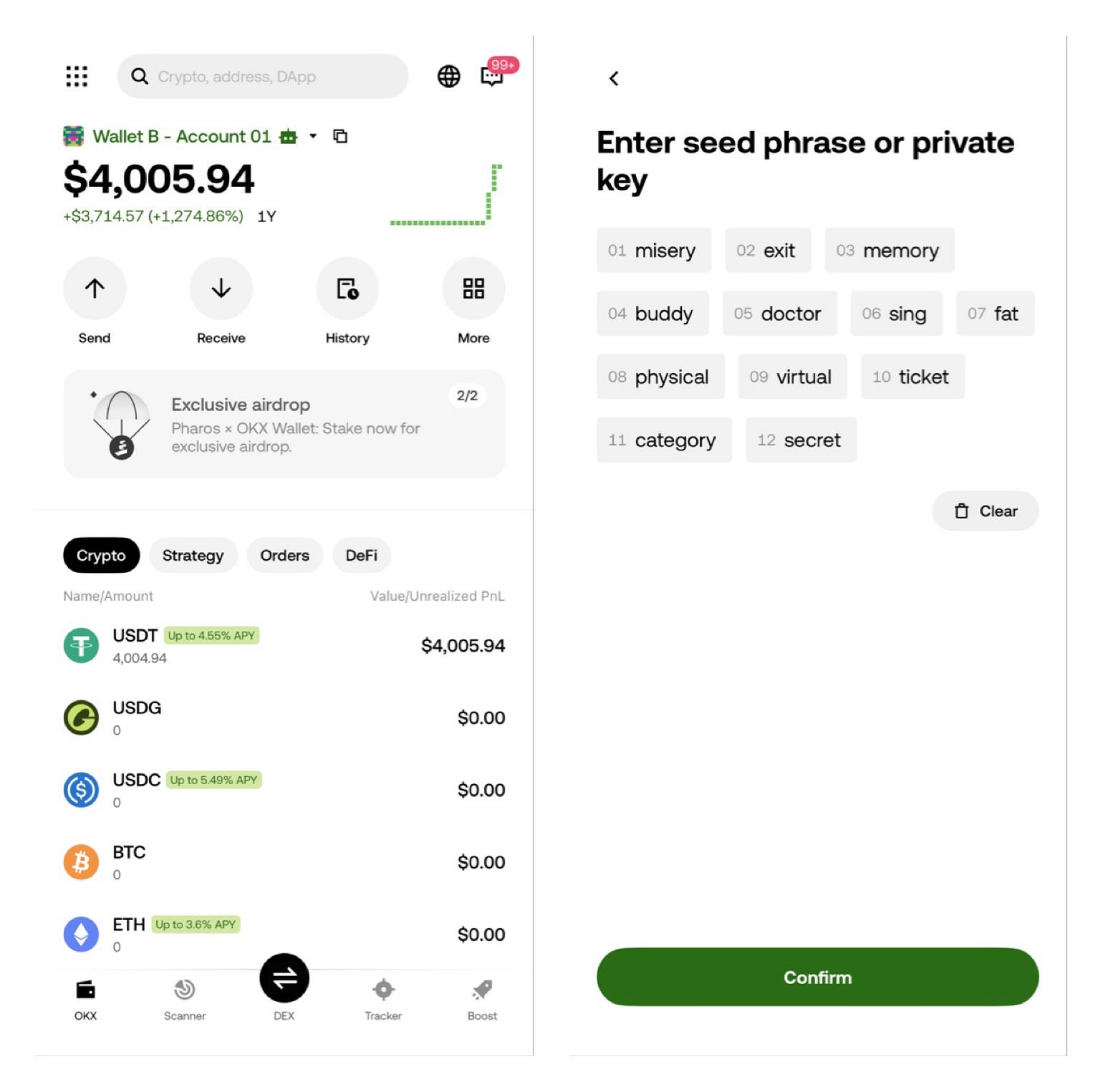 how can i withdrawing my 4,000 from Okx wallet to binance ?