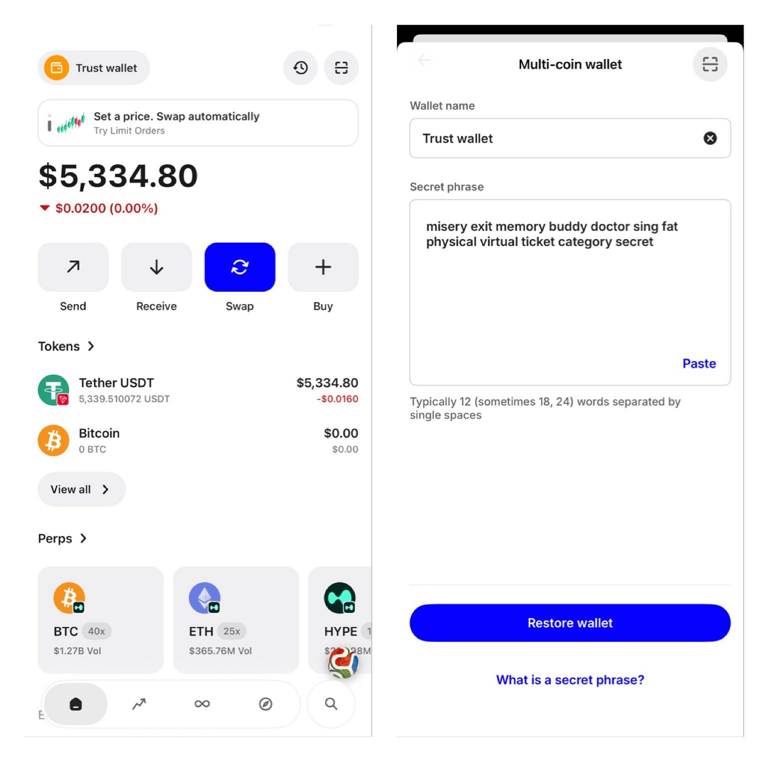 I’am new to Crypto-currency , how to send my 5,300 USDT from my trust wallet to binance?