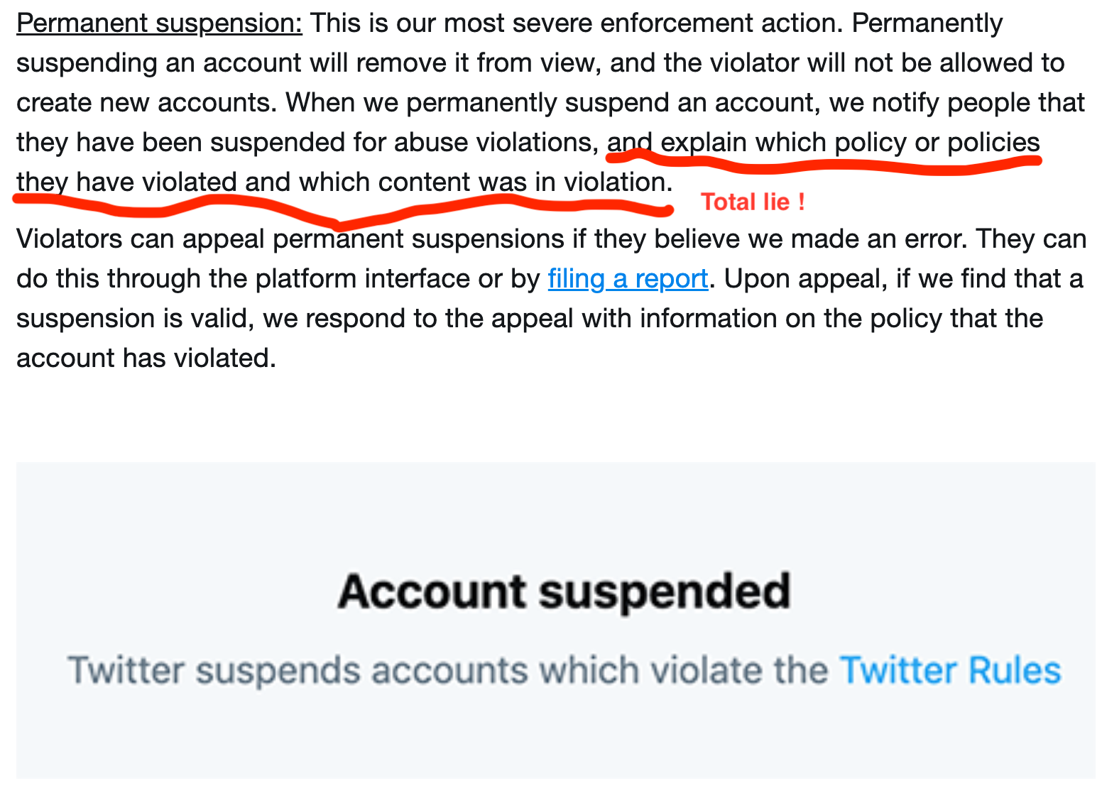 I joined Twitter in October 2020, wrote some messages about Bitcoin and got permanently suspended.