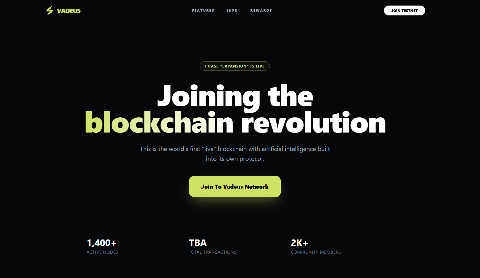 Vadeus Network: Overview of the New 2026 Testnet