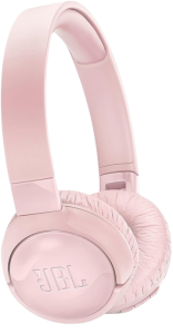 JBL pink wireless headphones.