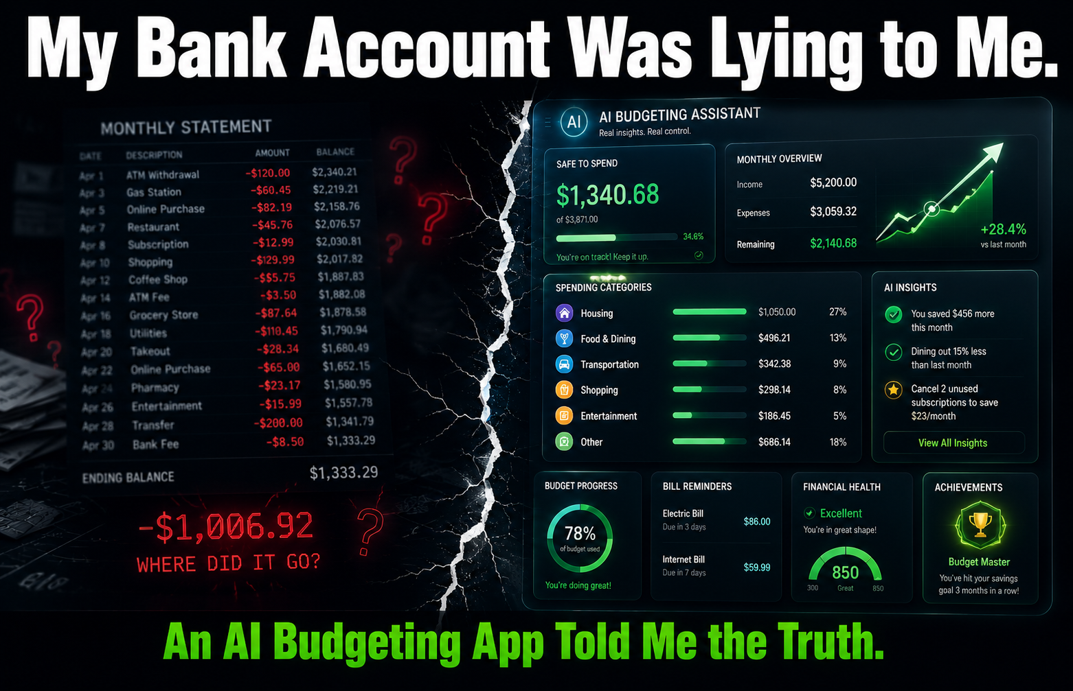 My Bank Account Was Lying to Me. An AI Budgeting App Told Me the Truth.