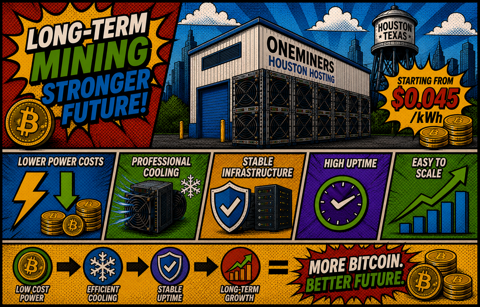 OneMiners Houston Hosting for Long-Term Mining