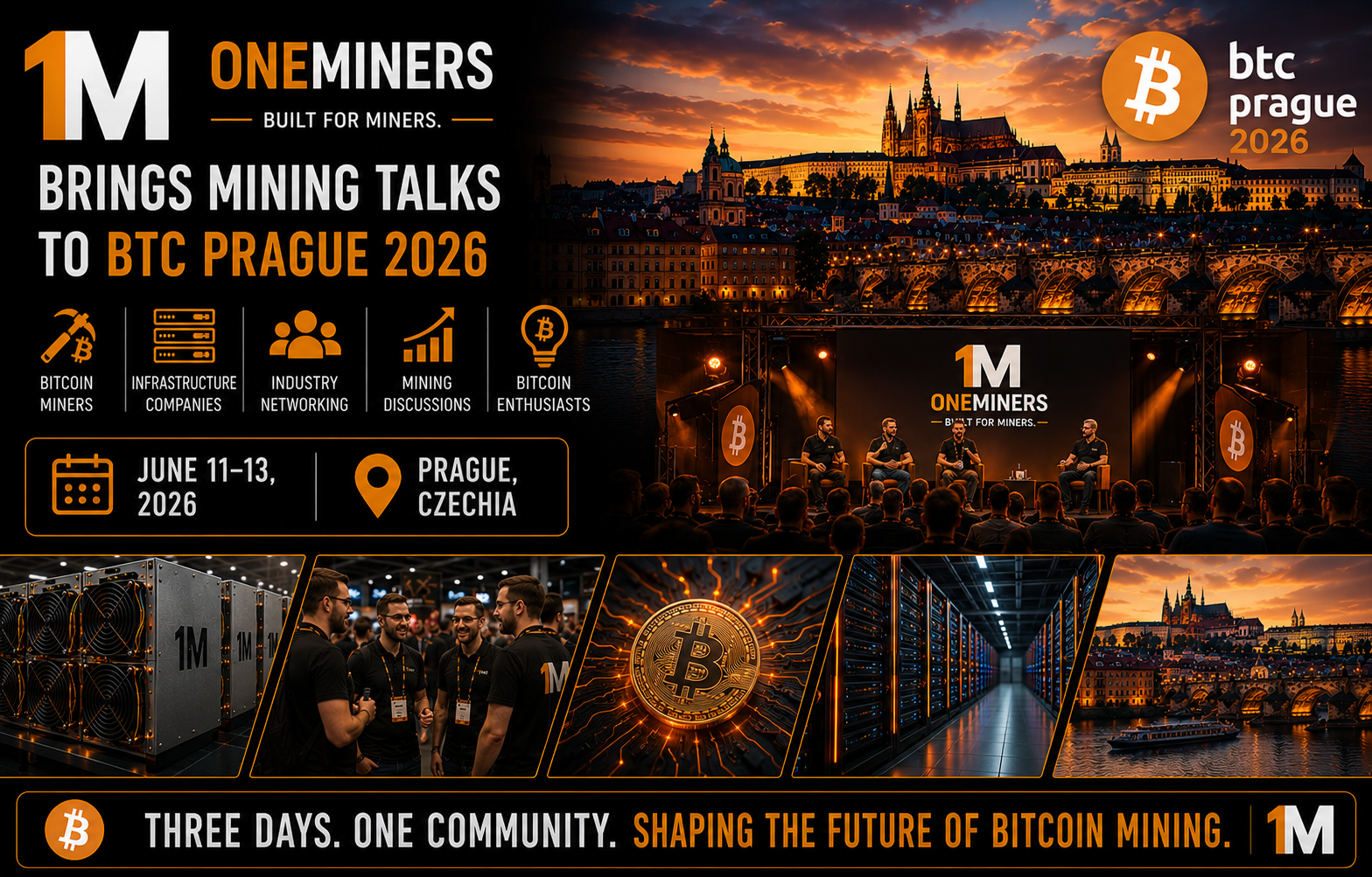 OneMiners Brings Mining Talks to BTC Prague 2026