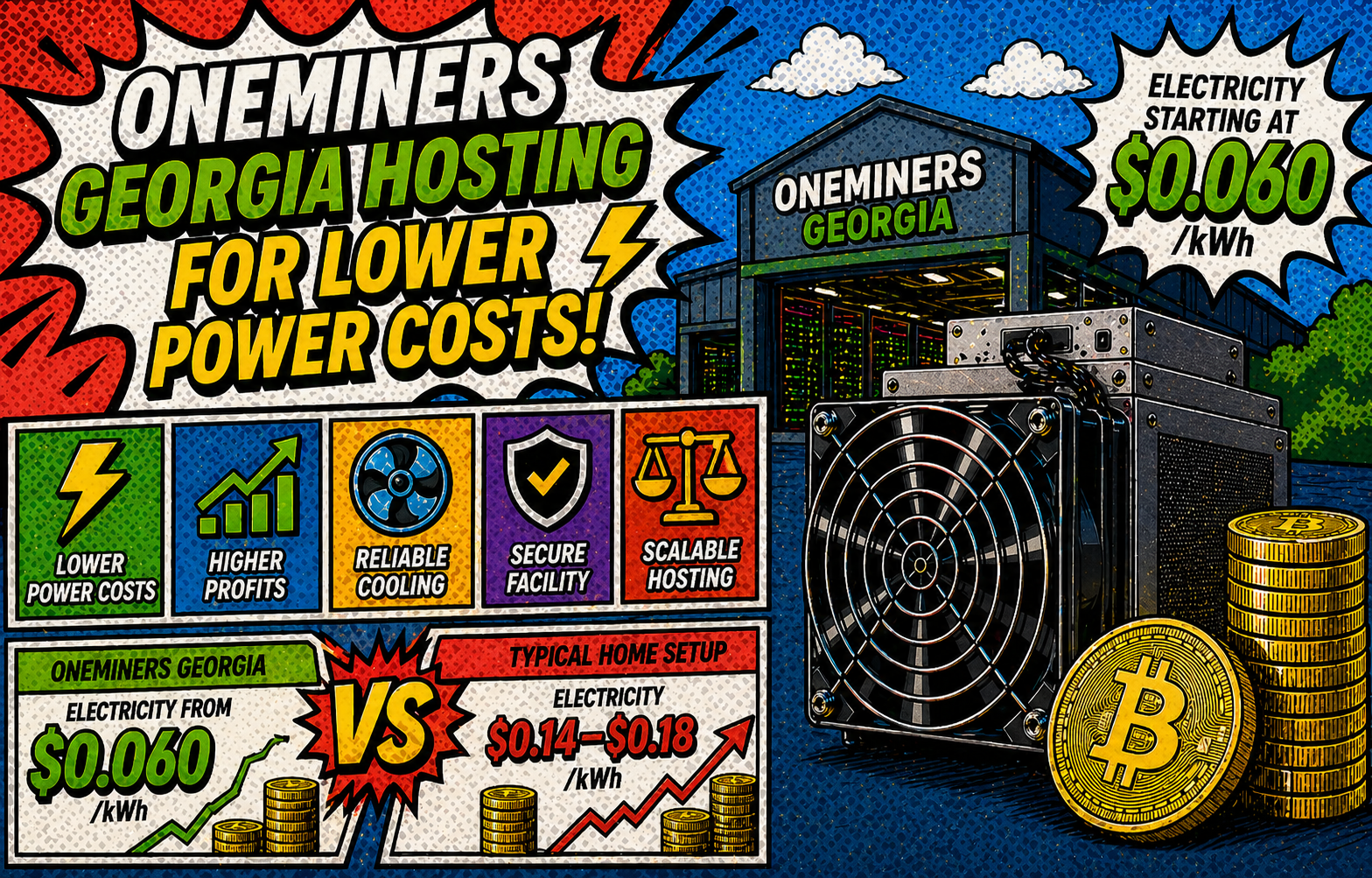 OneMiners Georgia Hosting for Lower Power Costs