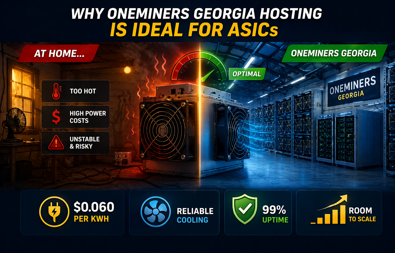 Why OneMiners Georgia Hosting Is Ideal for ASICs