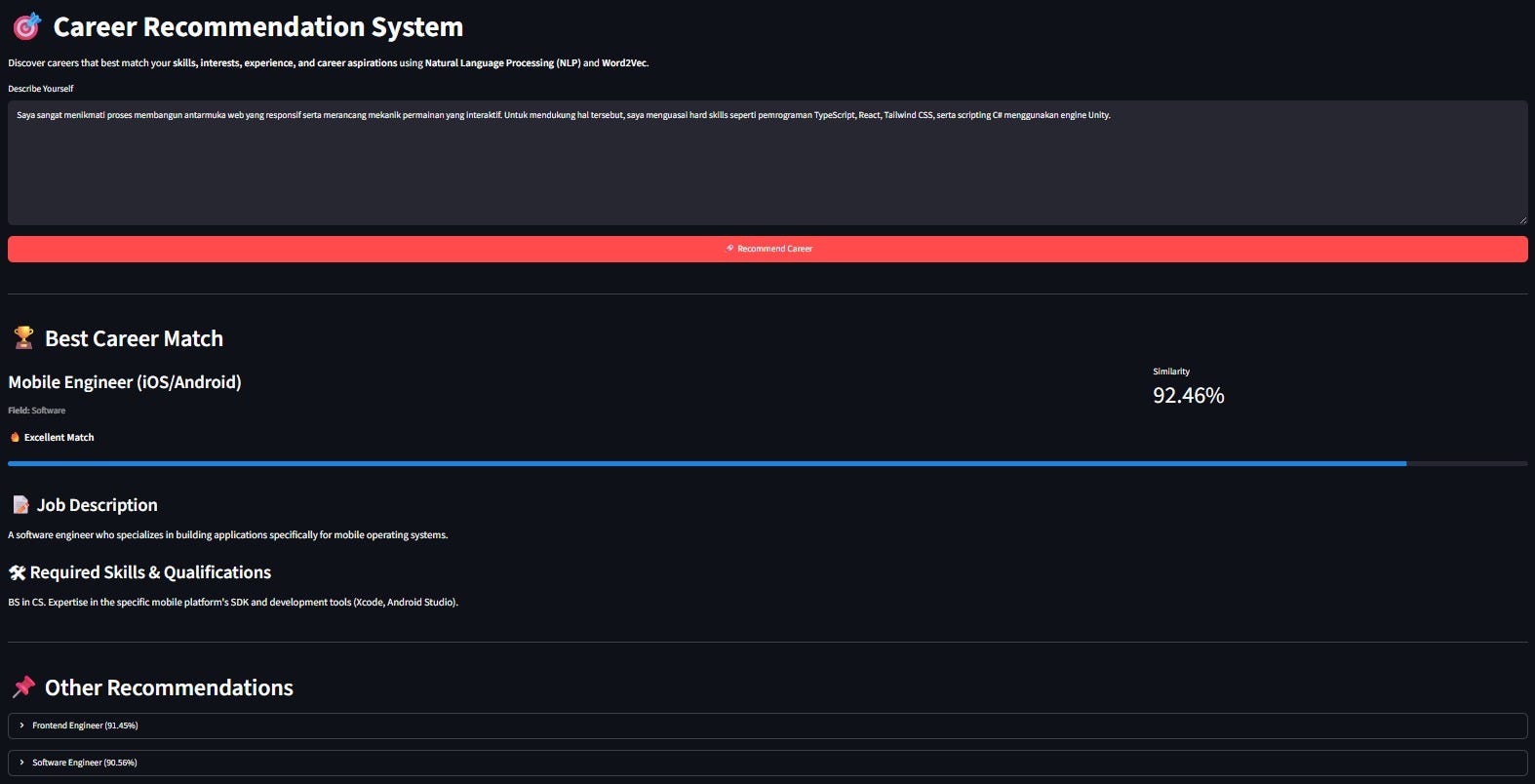 Panduan End-to-End Membangun Sistem Rekomendasi Loker Menggunakan Word-Embeddings