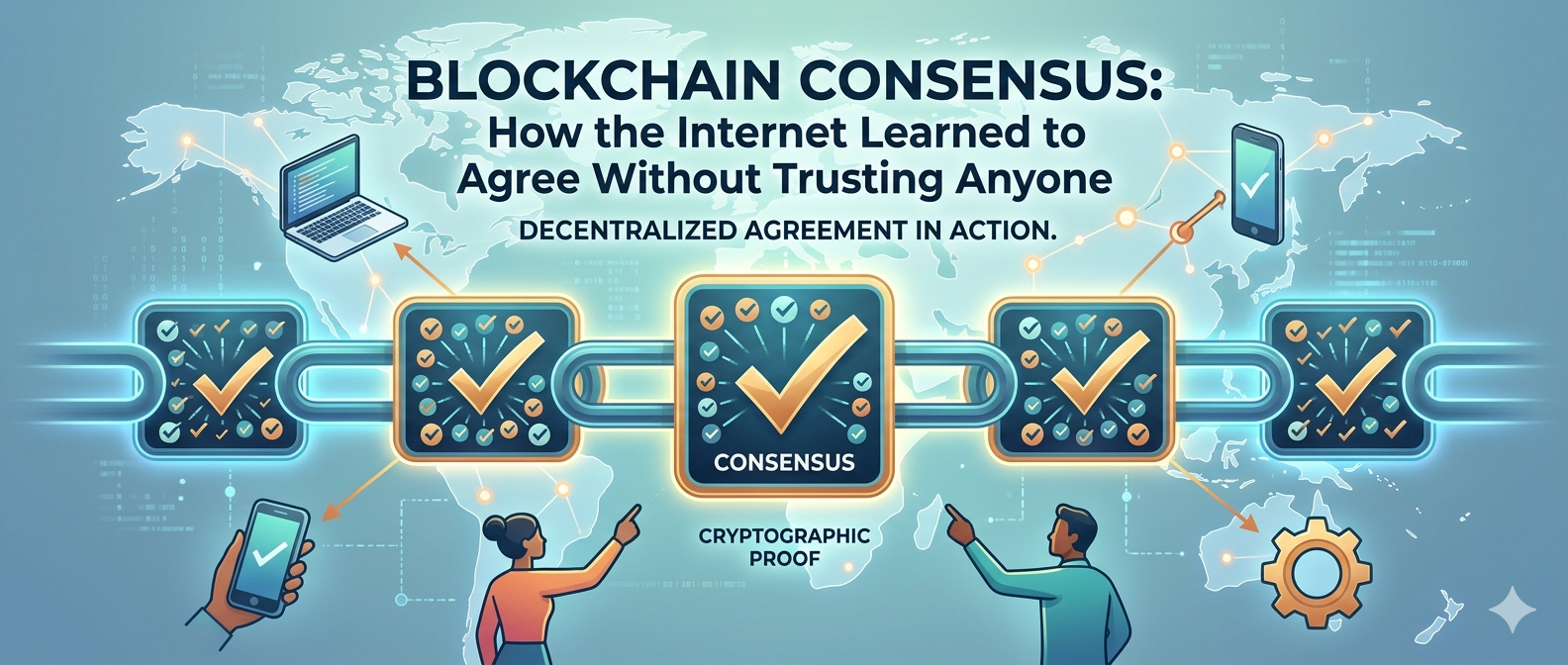 Blockchain Consensus: How the Internet Learned to Agree Without Trusting Anyone