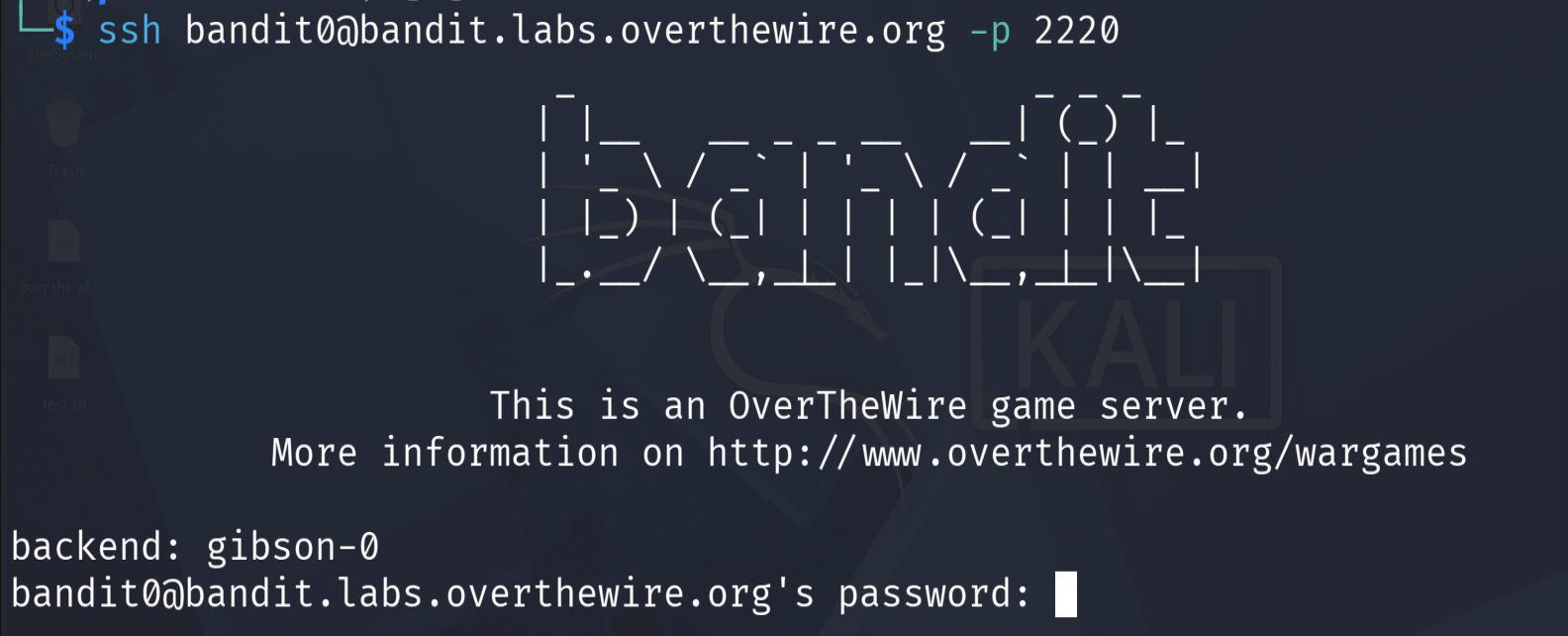 Bandit Level 0 Walkthrough — Over The Wire