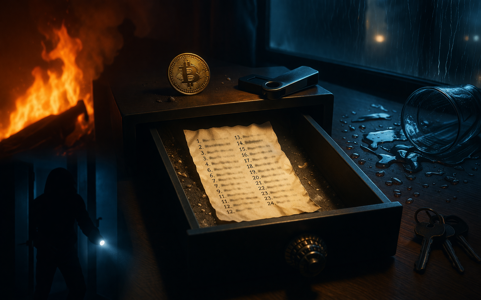 The Seed Phrase Trap: Why Physical Storage is a Single Point of Failure.