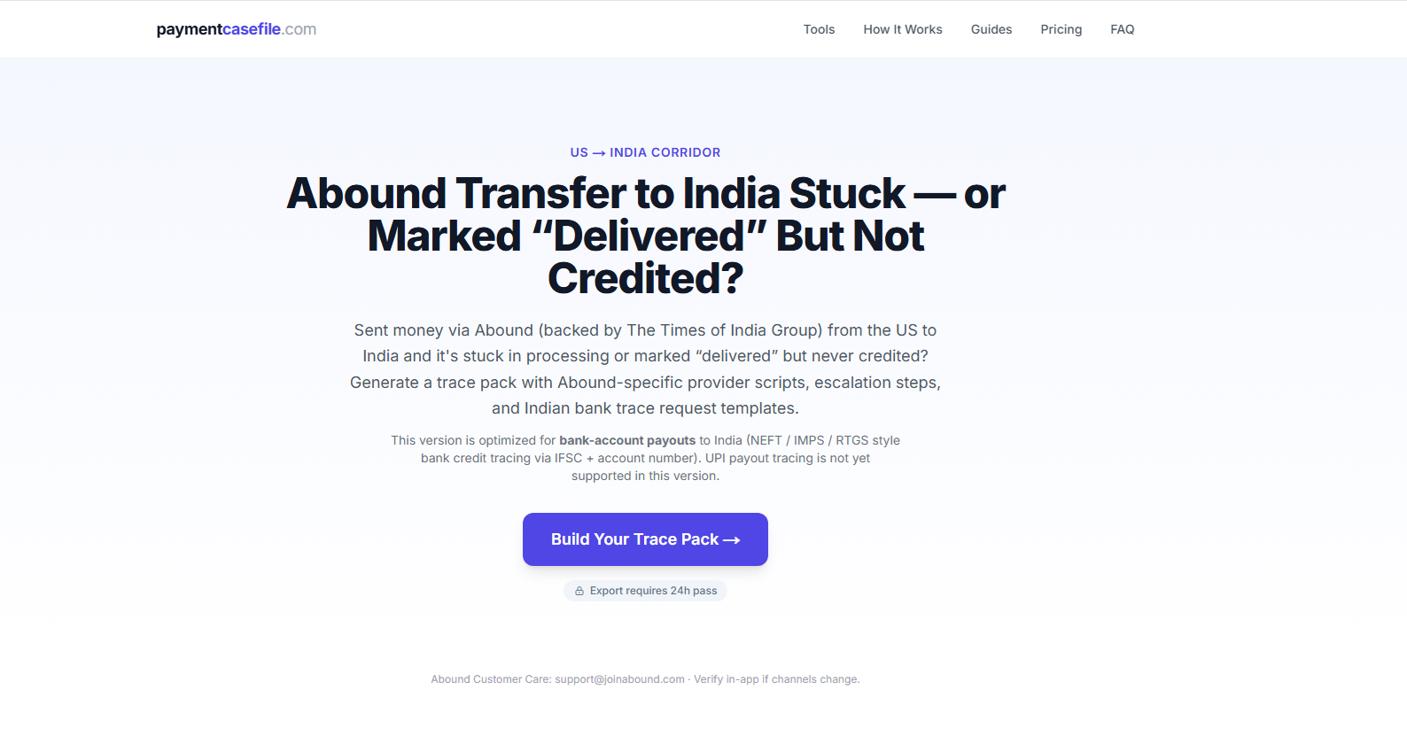 What to Do When Abound ACH Clears But Transfer is Not Delivered to India (2026 Guide)