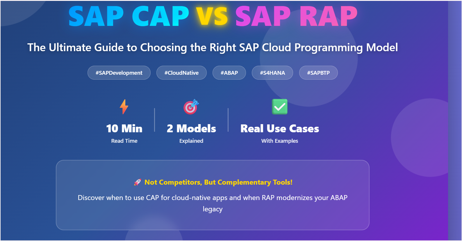 SAP CAP VS SAP RAP