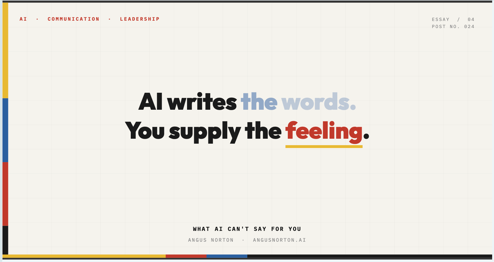 What AI Can’t Say For You