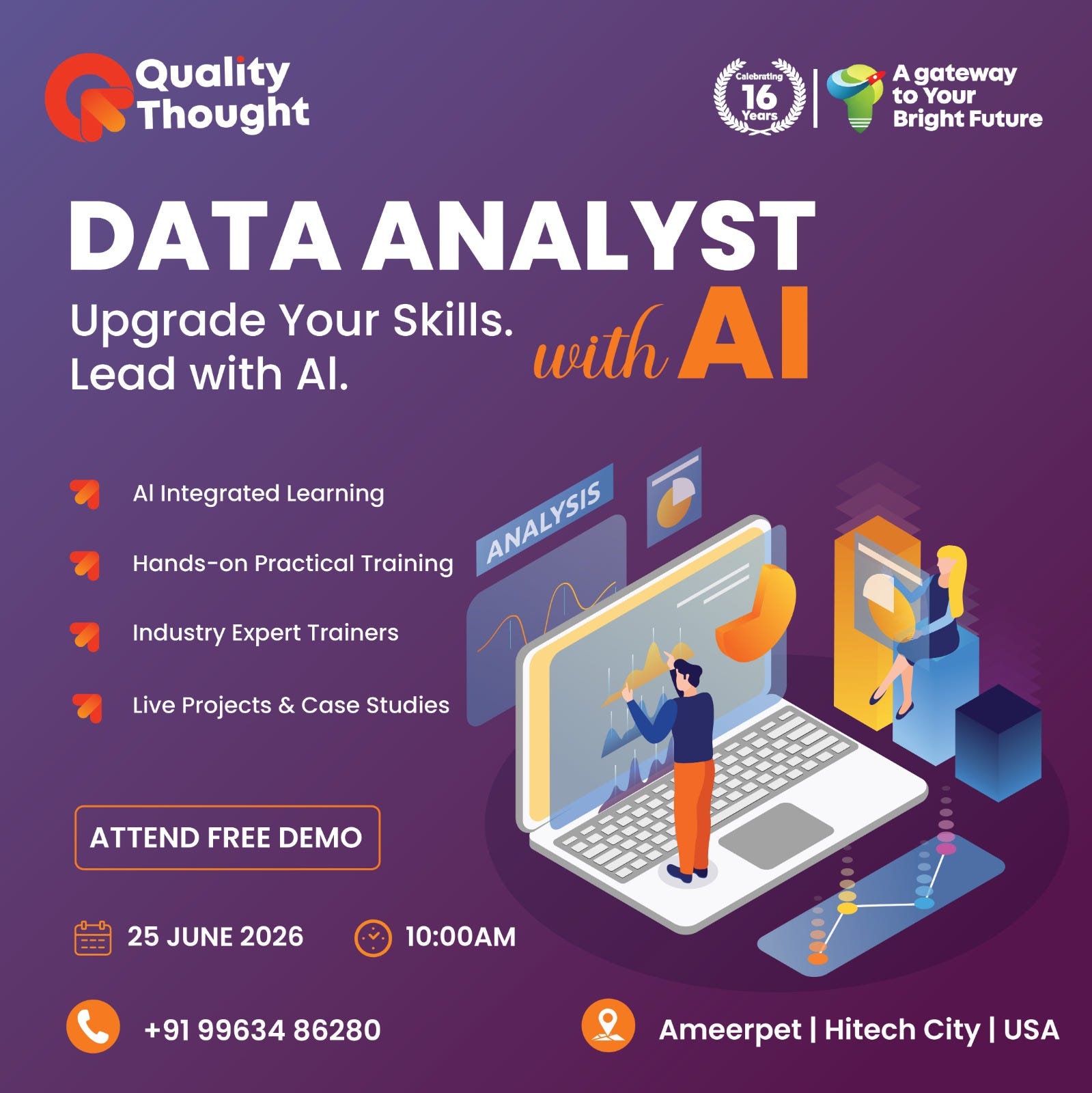 Data Analytics and AI Training | Real-Time Projects & Placement Support | Quality Thought