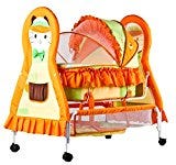 Baybee Baby Cat Multipurpose Swing Cradle cum Bassinet with Detachable Carry Cot (Orange)