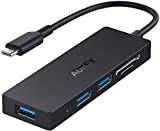 USB C Hub AUKEY 5 in 1 USB Type C Adapter with SD/TF Card Reader & 3 USB 3.0 Ports (5Gbps Data...