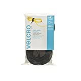 VELCRO Brand ONE-WRAP Cable Ties | 100Pk | 8 x 1/2' Black Cord Organization Straps | Thin Pre-Cut...