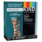 KIND Bars, Dark Chocolate Nuts & Sea Salt, Gluten Free, 1.4 Ounce Bars, 12 Count