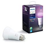 Philips Hue White and Color Ambiance A19 LED Smart Bulb, Bluetooth & Zigbee compatible (Hue Hub...
