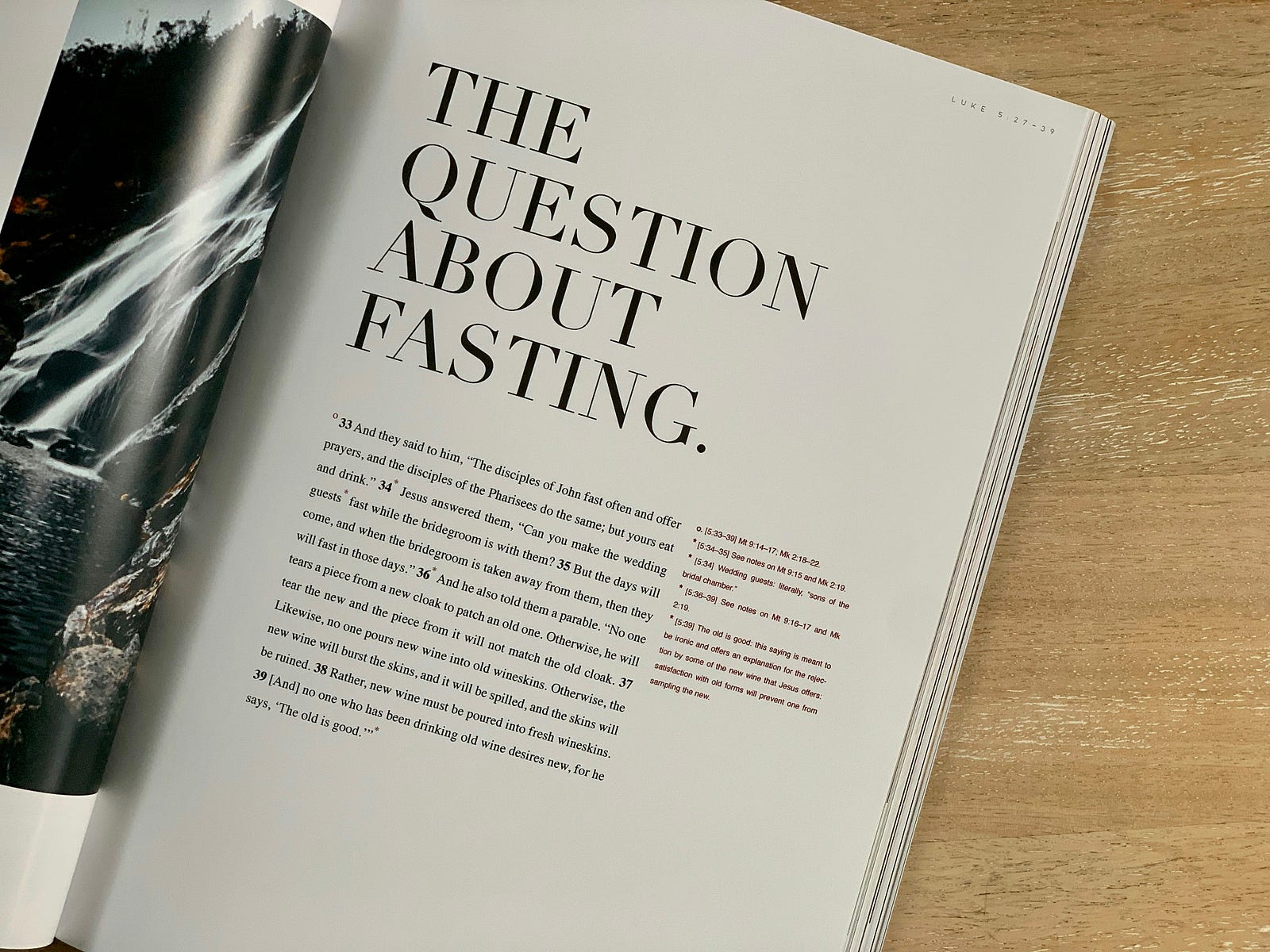 A book is open and we see this chapter heading: “THE QUESTION OF FASTING.”