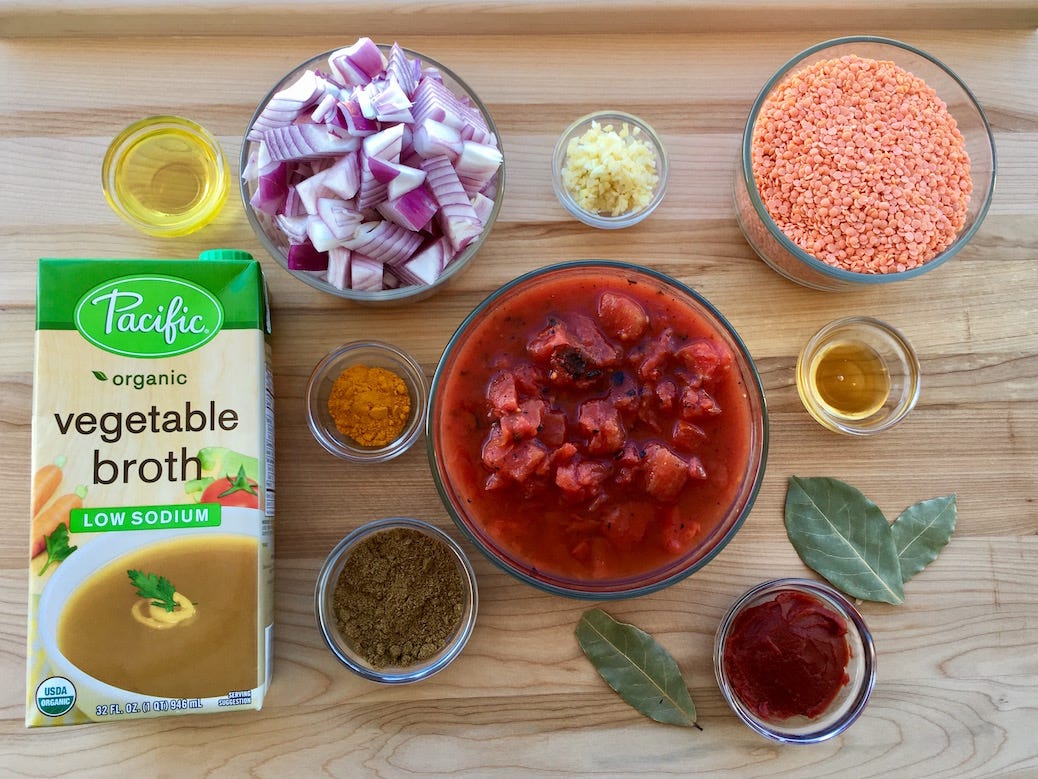 Red Lentil Soup Ingredients