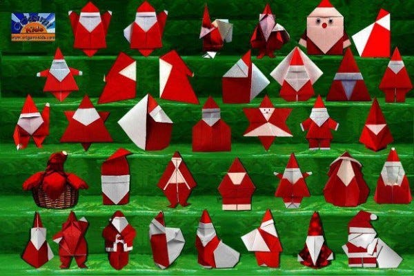 Origami Santa Claus Gallery Carmen Snider Medium