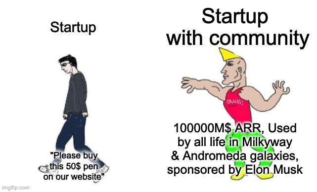 startup community meme