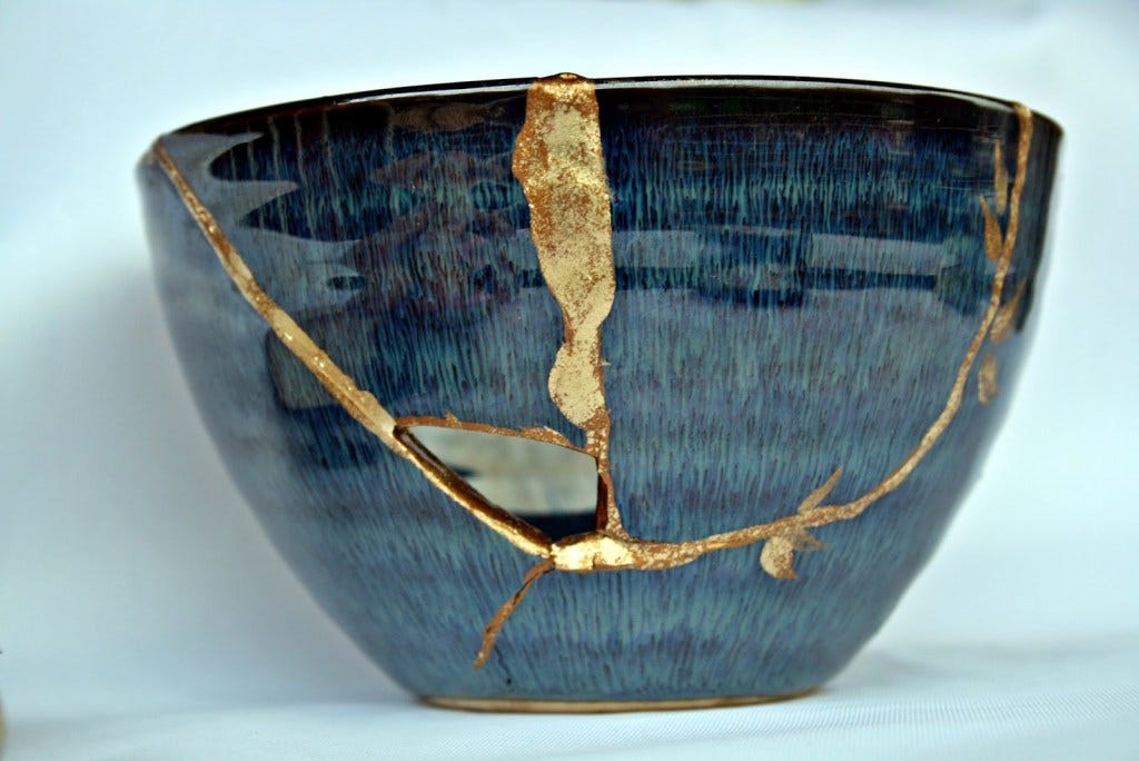 A Primer on Kintsugi Art of the Flawed  Grey Nautic  Medium