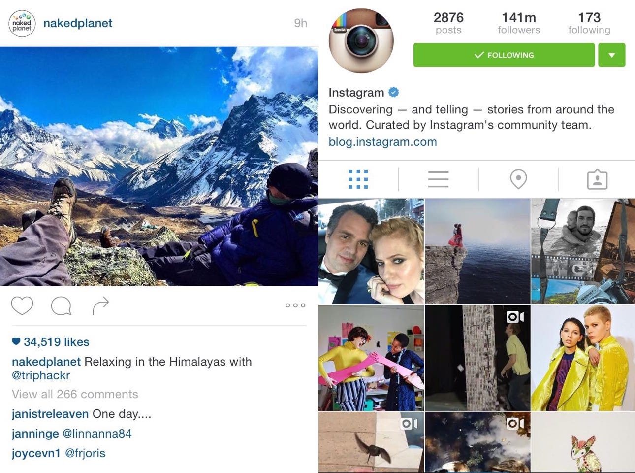 performance usage at instagram - follow the intuition instagram