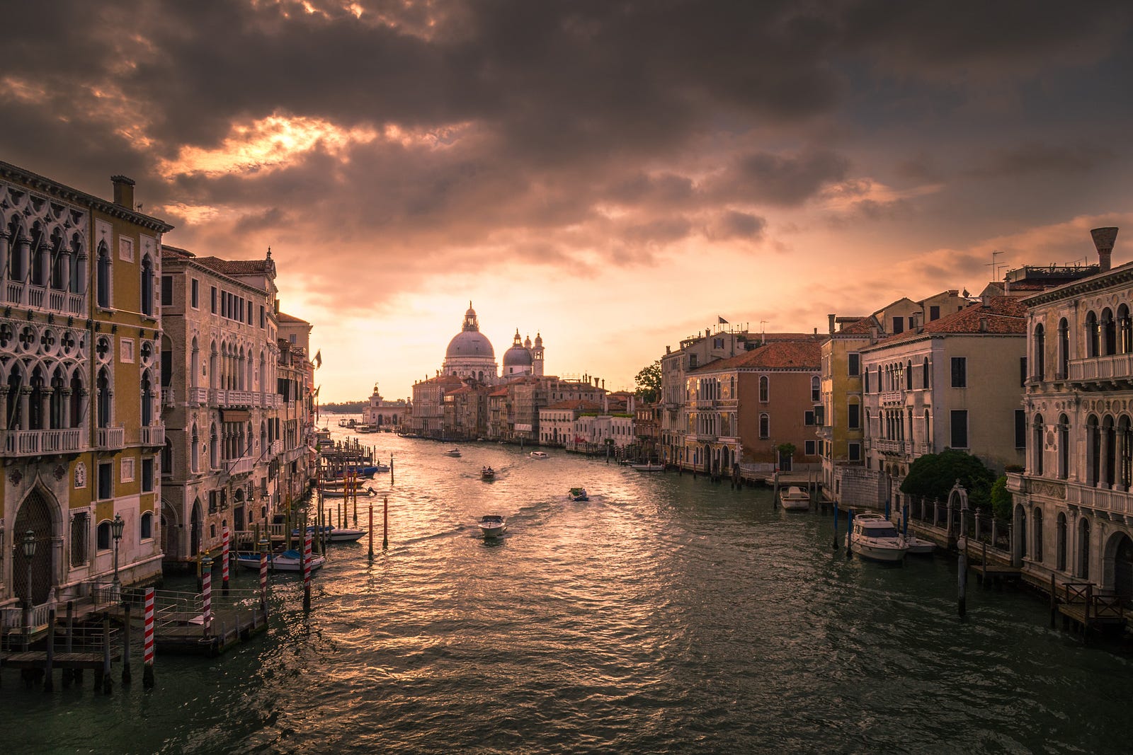 Venice canal evening 