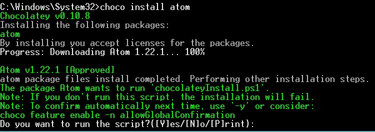 How to use chocolatey windows