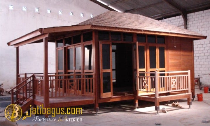 Rumah Kayu Minimalis Modern Panggung RK 003 – Jatibagus 