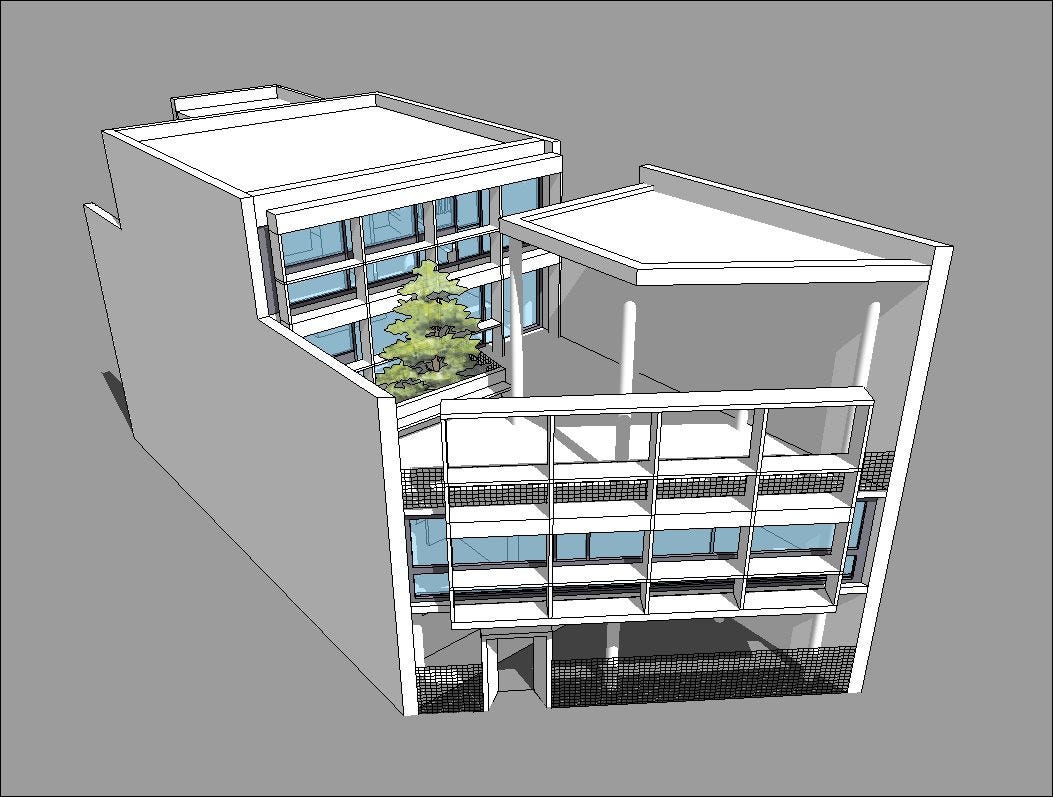 24 Types of Le Corbusier Architecture Sketchup 3D Models ...