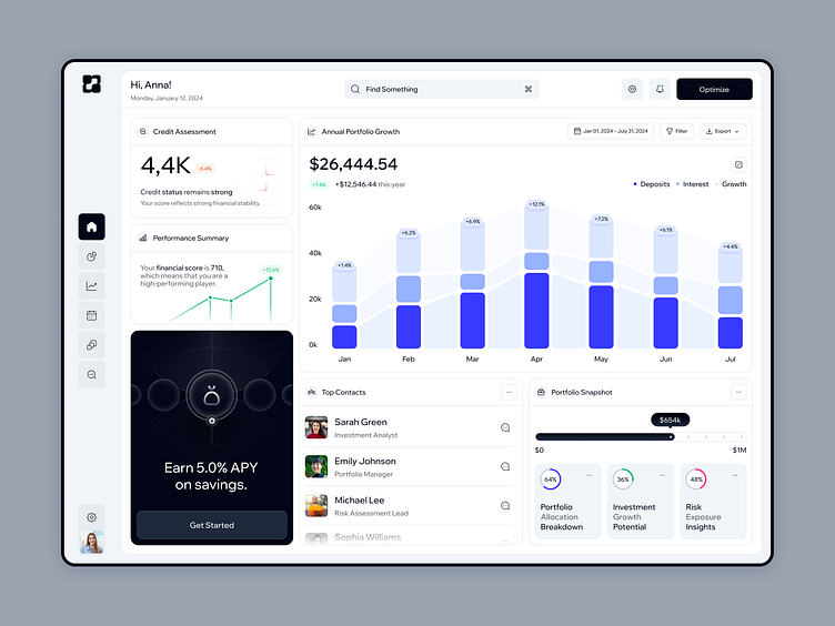 FinPath — Financial Portfolio Management Dashboard by Outcrowd