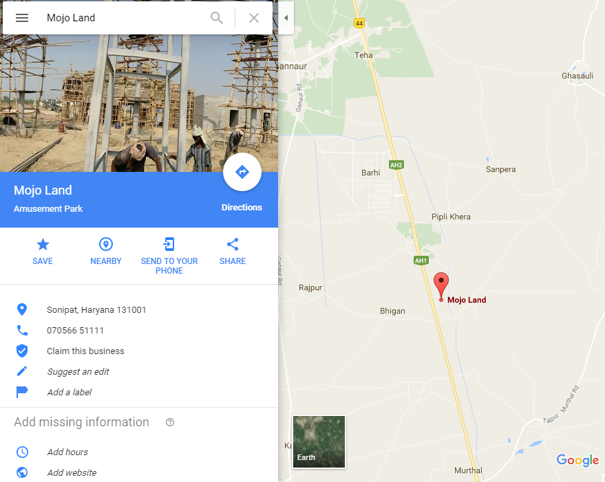 mojo land murthal map