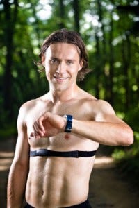 man running monitor