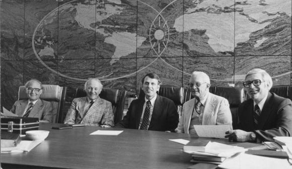 Stott em uma reunião do Comitê Lausanne para Evangelização Mundial (Comitê Executivo) em Springfield, Missouri, em setembro de 1978.