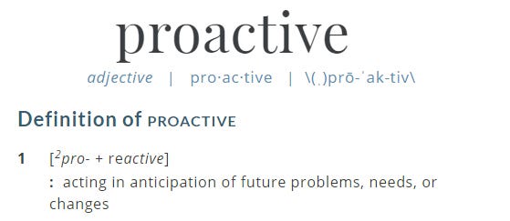 Image result for proactive definition