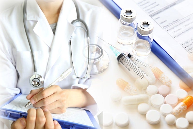 A patient in Tokyo pays for their percription at a pharmacy inside of a Japanese hospital