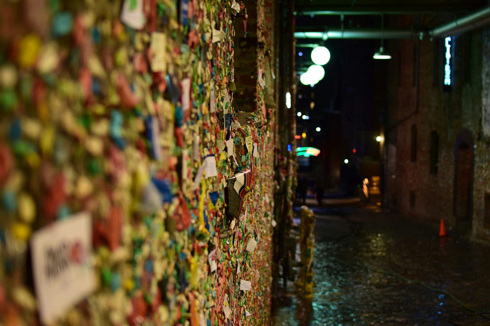 Seattle Pike Place Market gum wall.