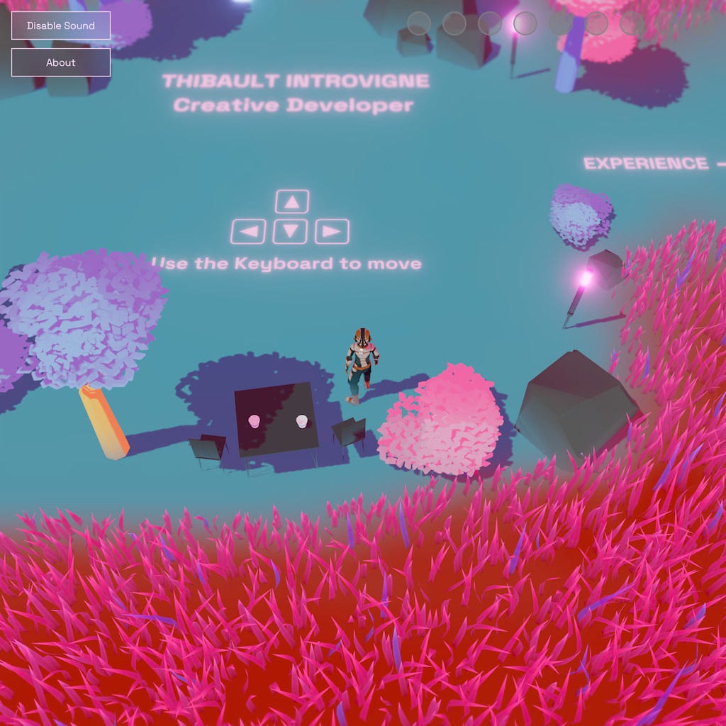 Thibault Space Gamefolio — Creative Developer Portfolio