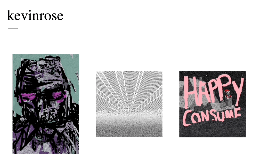 A collection of digital collectibles and artwork on the website Gallery.so.