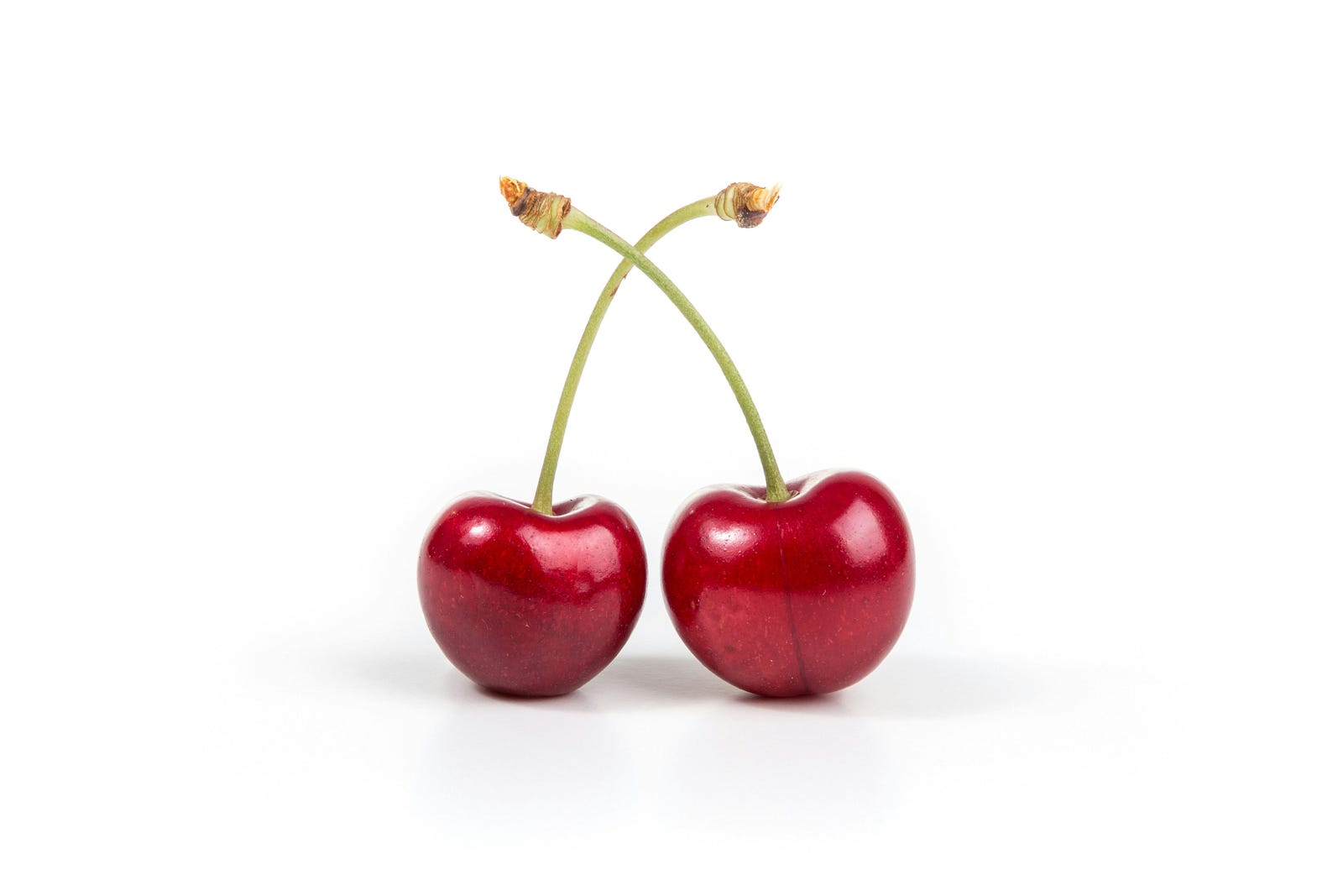 Two cherries. Fruit and vegetable consumption may lower your risk of cognitive decline.